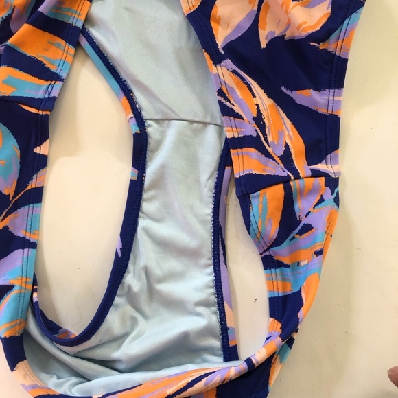 Cupshe Release Happiness Tropical Print Lace-Back Bikini Set Size XL - Picture 12 of 13